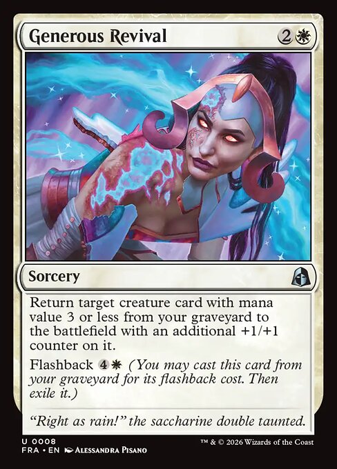 Carta Resurgimiento generoso — Reality Fracture · FRA · #8