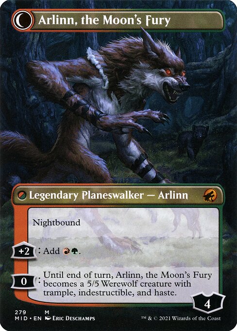 Arlinn, the Pack's Hope // Arlinn, the Moon's Fury (cara trasera)