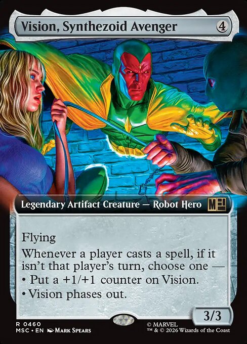 Carta Visión, vengador sintezoide — Marvel Super Heroes Commander · MSC · #460