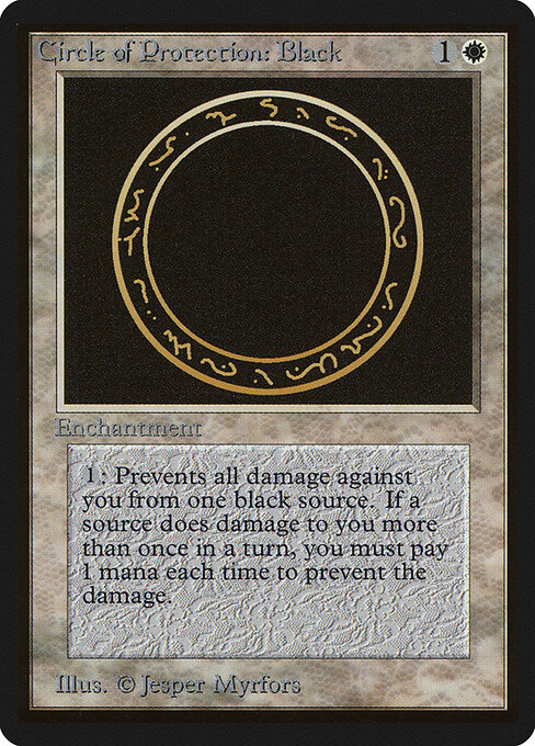 Carta Círculo de protección: negro — Limited Edition Beta · LEB · #10