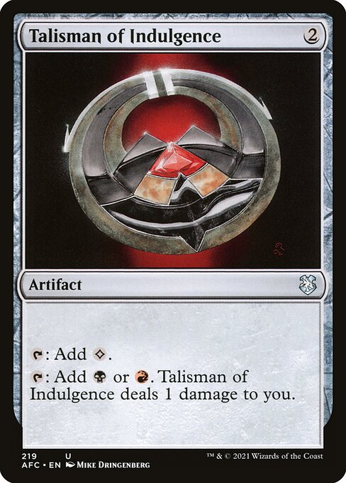 Talismán de la indulgencia — Forgotten Realms Commander