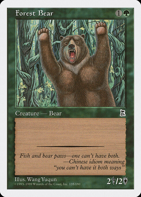 Carta Forest Bear — Portal Three Kingdoms · PTK · #135