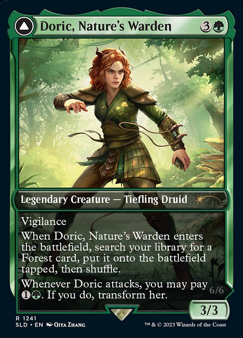 Casal, Lurkwood Pathfinder // Casal, Pathbreaker Owlbear (cara frontal)