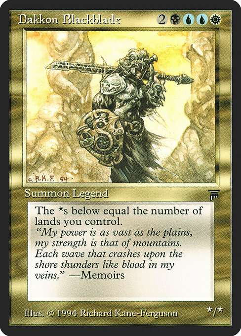 Carta Dakkon Blackblade — Legends · LEG · #225