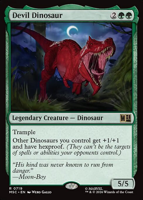 Carta Devil Dinosaur — Marvel Super Heroes Commander · MSC · #719