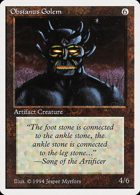 Carta Gólem de obsidiana — Summer Magic / Edgar · SUM · #268
