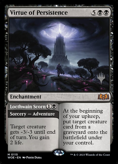 Virtue of Persistence // Locthwain Scorn — Wilds of Eldraine Promos
