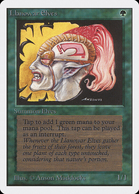 Elfos de Llanowar — Unlimited Edition