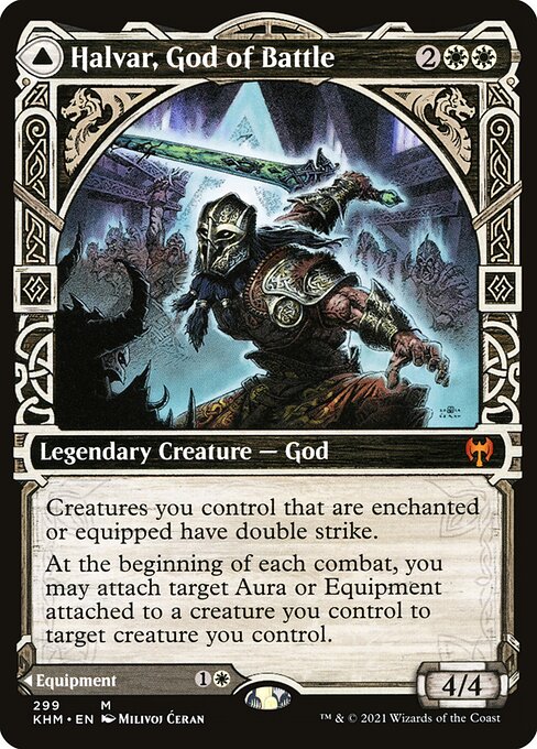 Halvar, God of Battle // Sword of the Realms — Kaldheim