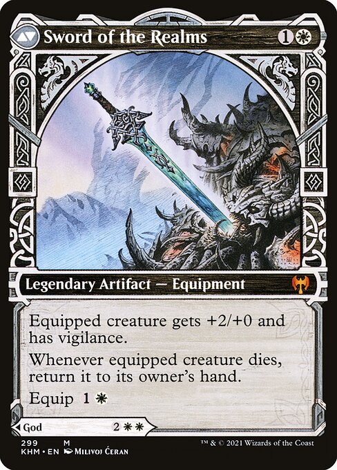 Halvar, God of Battle // Sword of the Realms (cara trasera)
