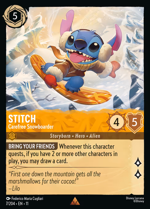 Stitch — Carefree Snowboarder