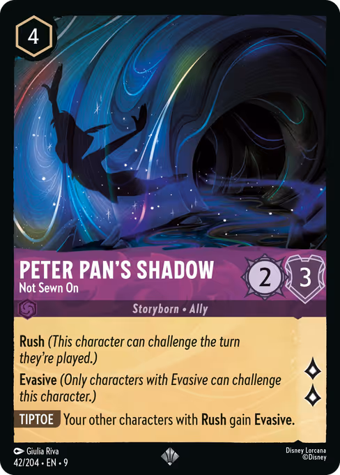 Peter Pan's Shadow — Not Sewn On